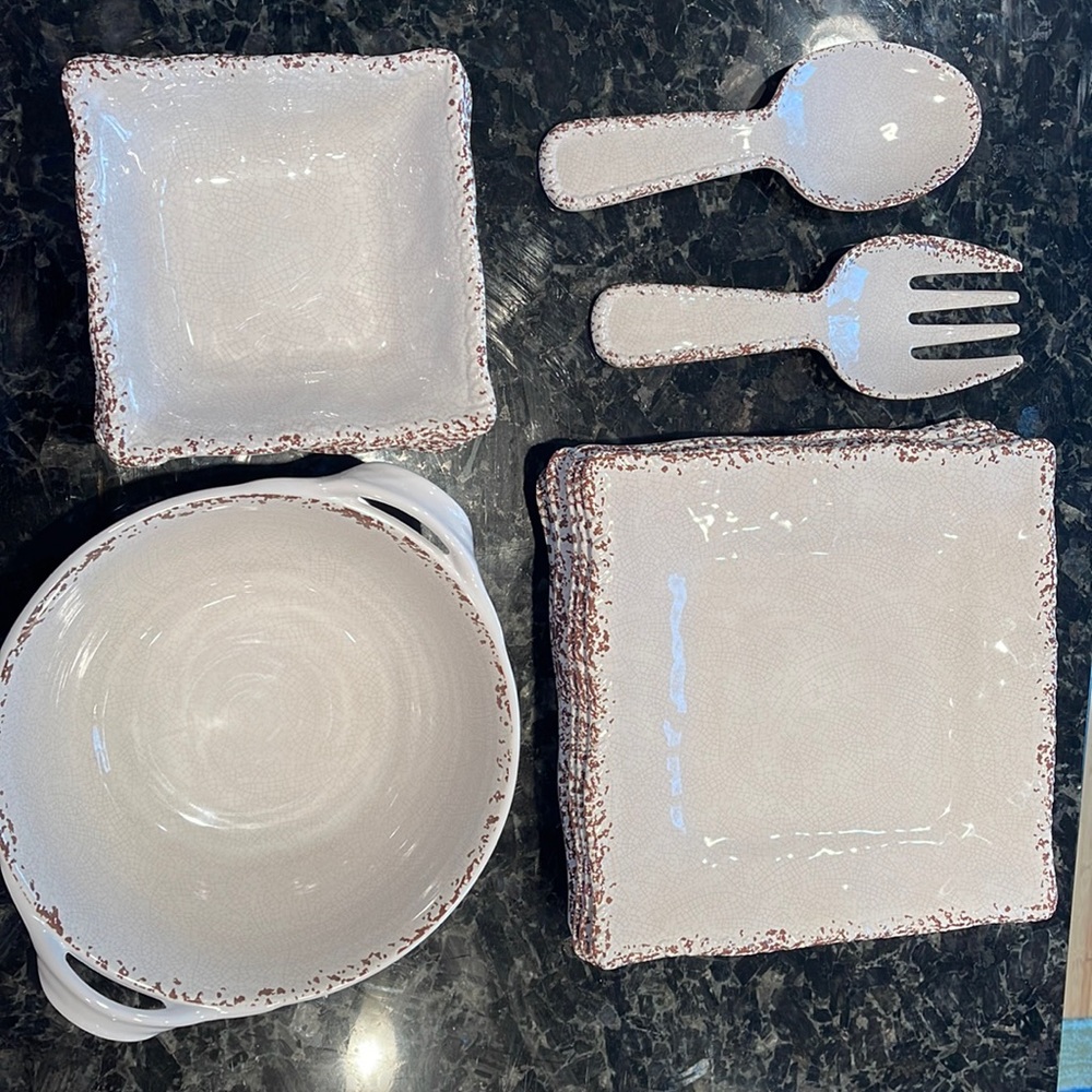 Tommy Bahama melamine dish set